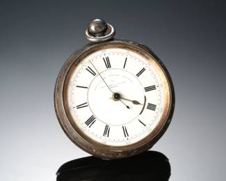 Antique 1897 Thos. Russell & Son Liverpool Sterling Silver Centre Seconds Chronograph Pocket Watch