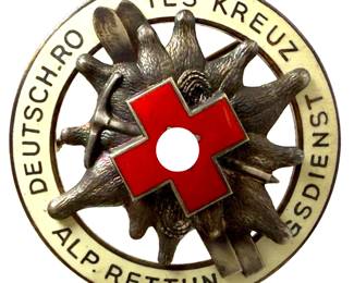WWII German Red Cross (DRK) Alpine Mountain Rescue Service Badge