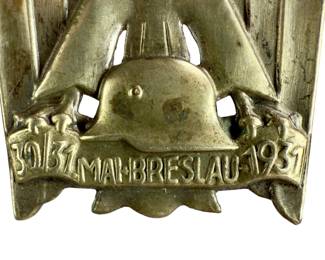 1931 German Weimar Republic Stahlhelm Veterans Rally Tinnie - 11th Reichsfrontsoldatentag Breslau
