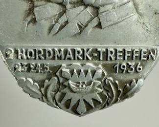 1936 German Third Reich SA Rally Tinnie - Nordmark-Treffen Badge by Paulmann & Crone