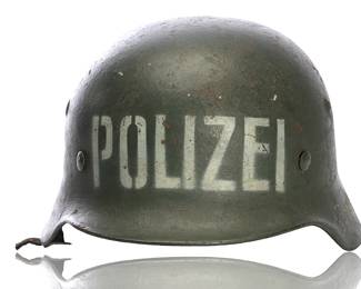 WWII German M42 Steel Helmet Original Wehrmacht Polizei Combat Helmet Stahlhelm WW2 Relic Collectible Militaria Era