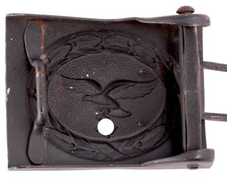 WWII German Luftwaffe Steel Belt Buckle - Blue-Grey Finish