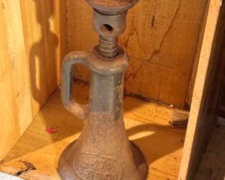 Antique Cast Iron Screw Jack – Early Auto / Farm Equipment Tool