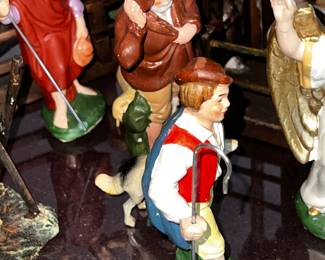 Marolin vintage German paper mache nativity set