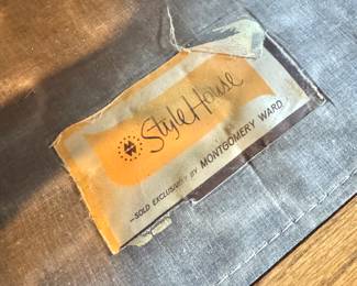 Montgomery Ward Style House Furniture Label – Vintage Mid-Century Identification
