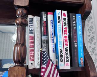 Keep sharp, Universal Death care, How the body works, How technology works, Before it happens to you, Trump aftershock, Rush in the radio James golden, Mark R. Levin American marxism, 
