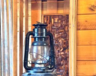 Antique Oil Lamp Lantern – Cabin, Camping, or Industrial Style Lighting