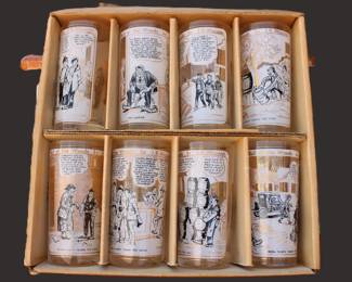 Set of 8 vintage barware
