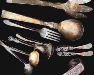 silverplated serving pieces