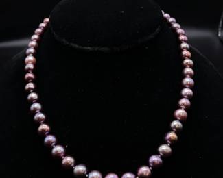 Edison Cultured Freshwater Pearl Single Strand Necklace w/ 14k Gold Clasp