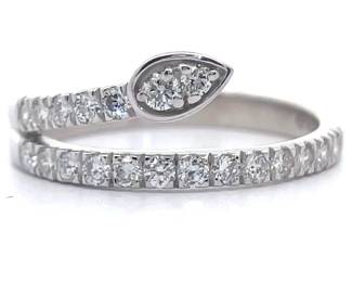 NEW! 0.54 Carat Diamond Coiled Leaf & Vine Ring