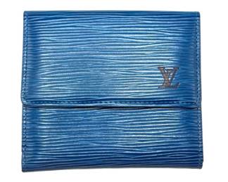 Louis Vuitton Epi Leather Bifold Wallet in Toledo Blue