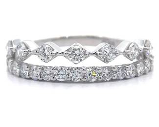 NEW! 1.10 Carat Diamond Double Row Illusion Ring