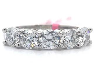 2 Carat Diamond Five-Stone Ring in 14k White Gold