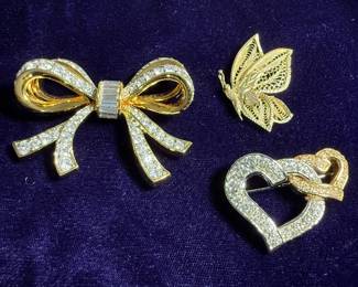 Brooches - Butterfly, Bow, Hearts