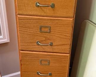 Wood File Cabinet 