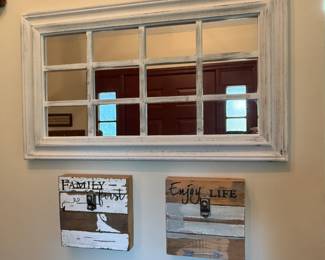 Wall Window Mirror, Family First, and Enjoy Life Wall Decor 