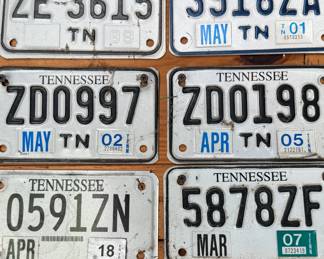Tennessee License Plates 
