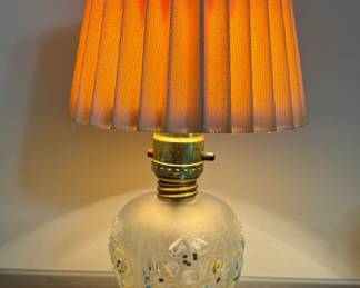 Floral Glass Table Lamp