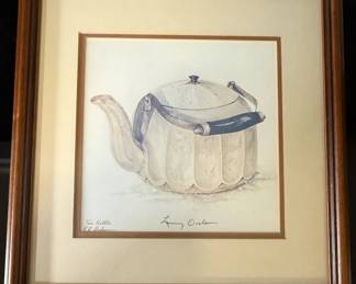 Framed and Matted Art - Tea Kettle - Larry Dodson 