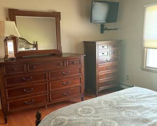 Chest , long dresser and lamp is 1 of 2