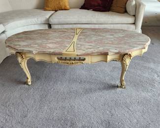Marble top coffee table:$75.00