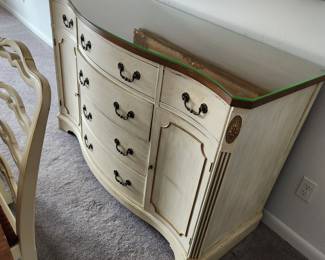 Mahogany (has been painted) server:$75.00