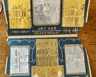 Jet age nickel gold eye needles