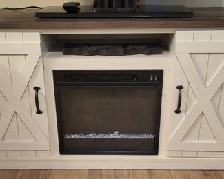 Entertainment Center with Faux Fireplace