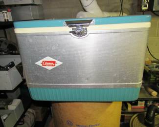 Coleman metal band cooler w/ box 