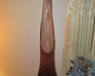 Large mid century glass vase 