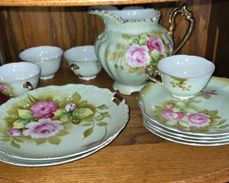 Vintage Hand Painted Serving Set