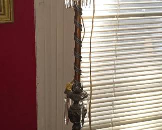 Brass Floor Lamp with Prisms
