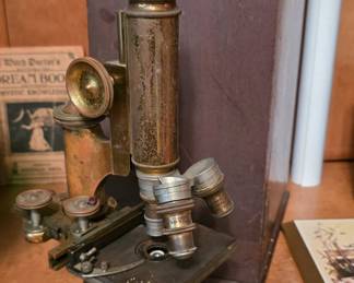 Antique Microscope with Case