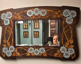 Wooden Vintage Mirror