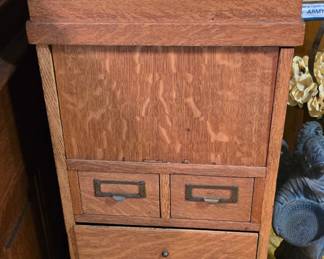 Antique File Cabinet - Top Opens Up