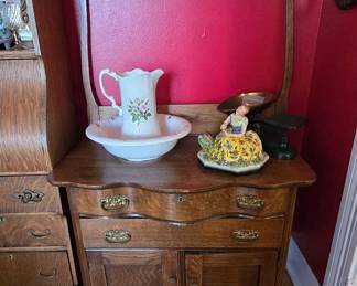 Antique Tiger Stripe Washstand