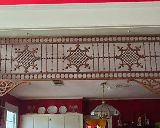 Antique Panel Hanging Between Rooms