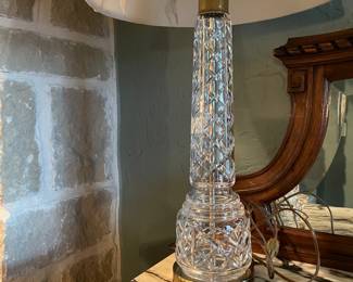 tall waterford crystal lamp signed as it should be