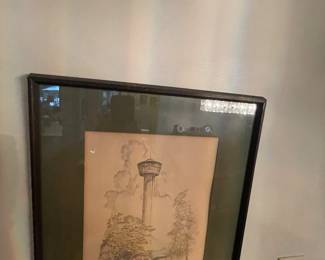 SIGNED - TOWER OF AMERICAS FRAMED