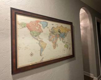 frontgate huge magnetic world map rare find at a sale for sure