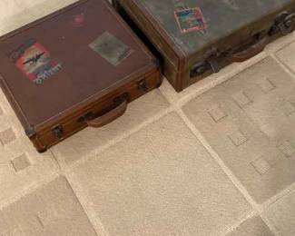 Two Travel Style Office Briefcases Decor