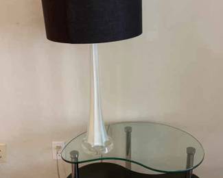 Glass End Table Cool Lamp