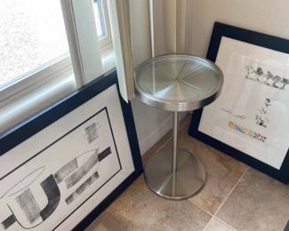 Two More Framed, Matted And Signed Abstract Monotype Pictures 