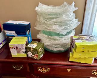 Crystal catering party dishes and other serveware