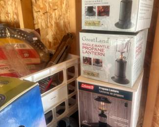 Camping items - propante heater and lantern