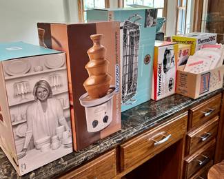 Pictures cannot really show all the baking, catering, party and cooking items at this sale -- many with box or new in box!