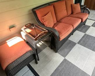 Outdoor living furniture - Loveseat, couch, end tables