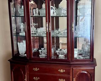Waterford crystal collectibles and wonderful curio cabinet