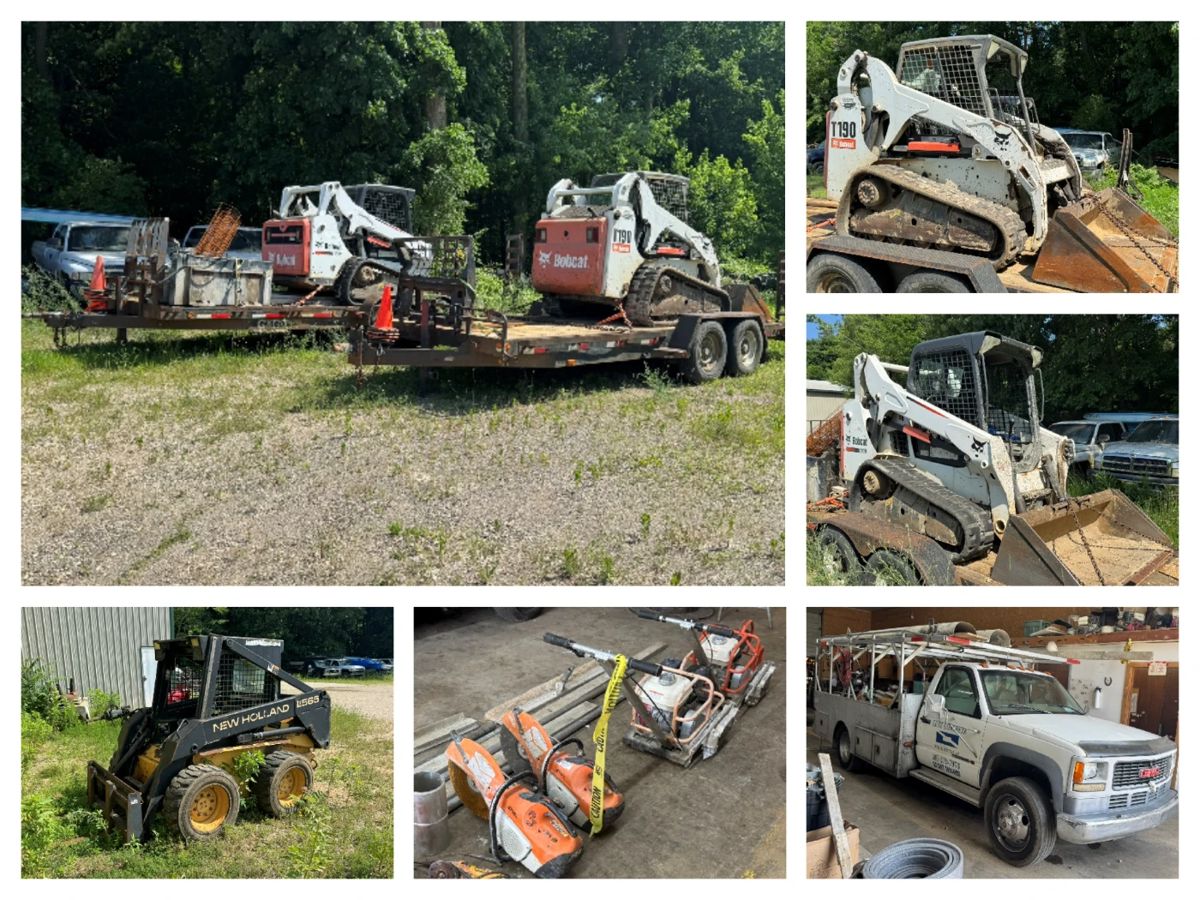 Estate of Michael T Lutz and all the Assets of Lutz Concrete on Orbitbid.com on August 5 through online auction.